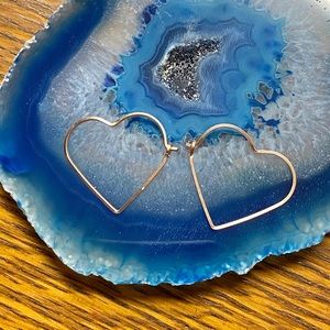 Sarah Briggs Amore Heart Hoops